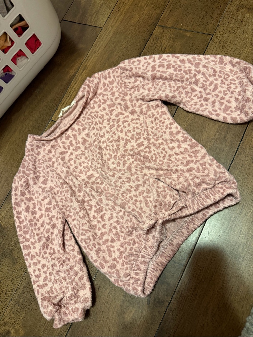 Jessica Simpson Blush Pink Animal-Print Knit Top